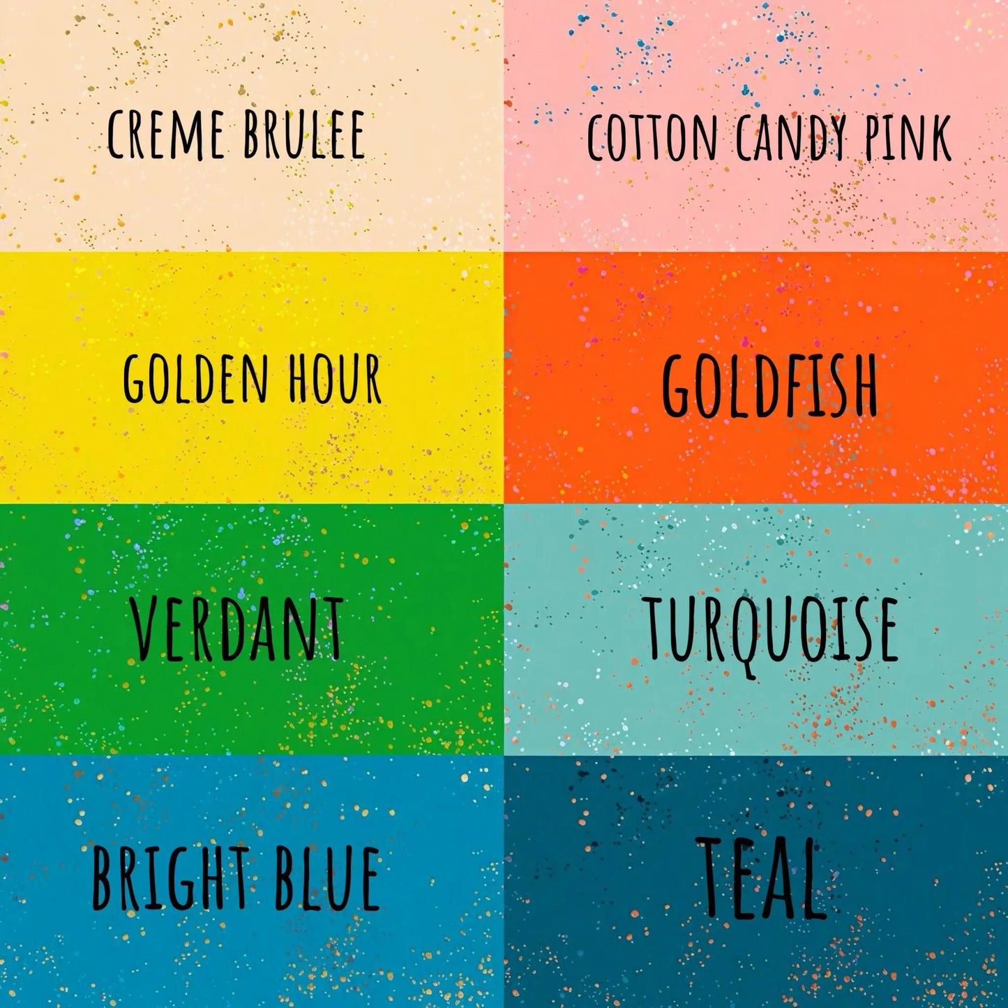 Ruby Star Society Trinketry 8-pc Coordinates Bundle | Speckled Cotton Candy Pink Verdant Goldfish | Fat Quarter or Half Yard Bundle