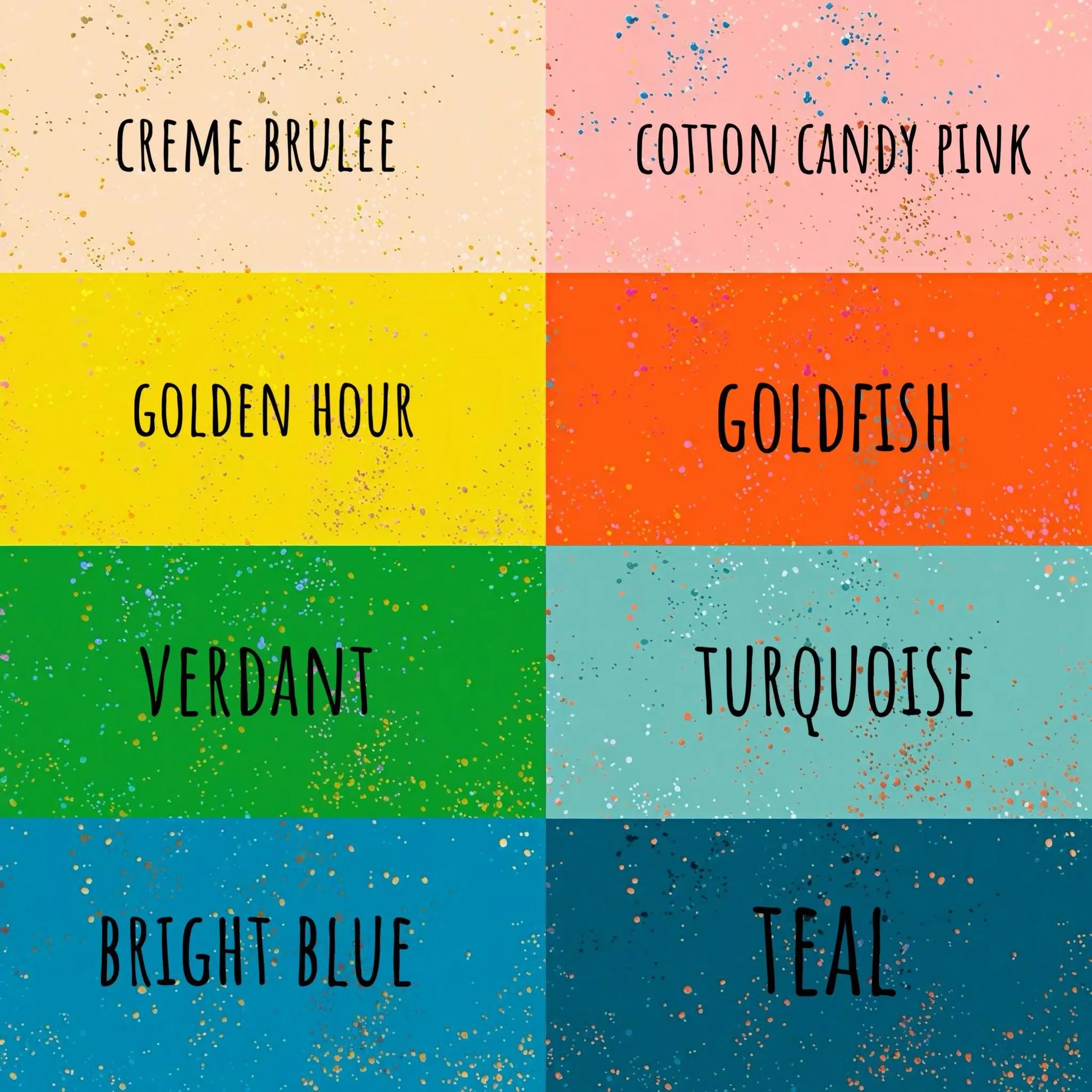 Ruby Star Society Trinketry 8-pc Coordinates Bundle | Speckled Cotton Candy Pink Verdant Goldfish | Fat Quarter or Half Yard Bundle