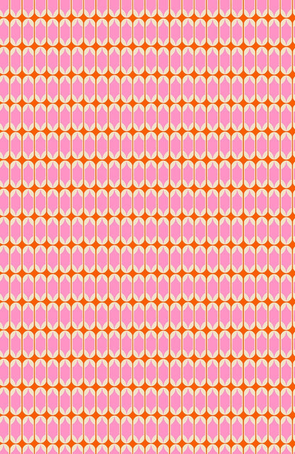Ruby Star Society Trinketry Flamingo Geometric Fabric | Melody Miller Retro Blender Print | Quilting Cotton Half Yard or Yard