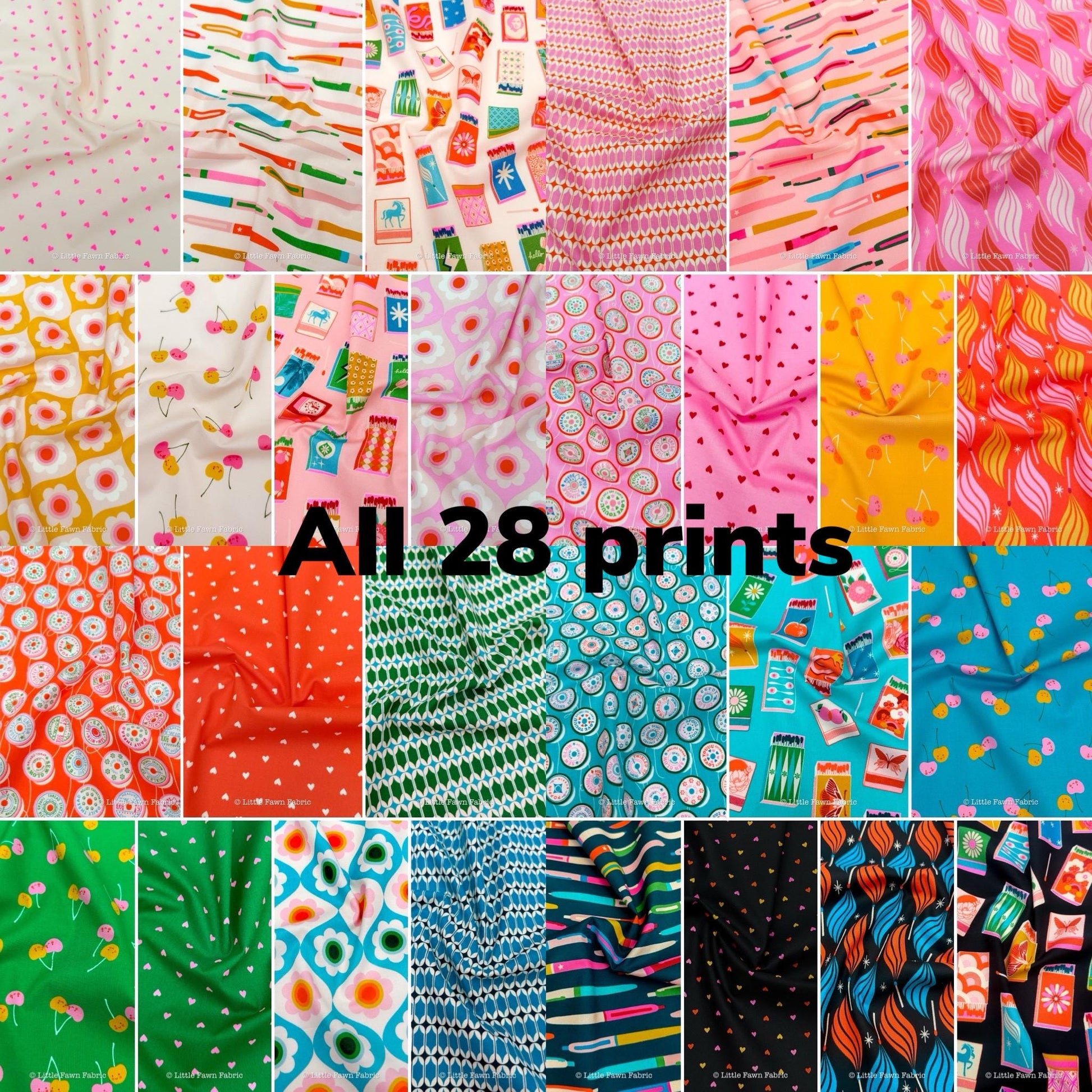 Trinketry Fabric Bundle – 28 Piece Fat Quarter Full Collection | Ruby Star Society | Melody Miller | Quilting Cotton Bundle