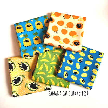 Banana Cat Club Fabric Bundle (5 pcs)