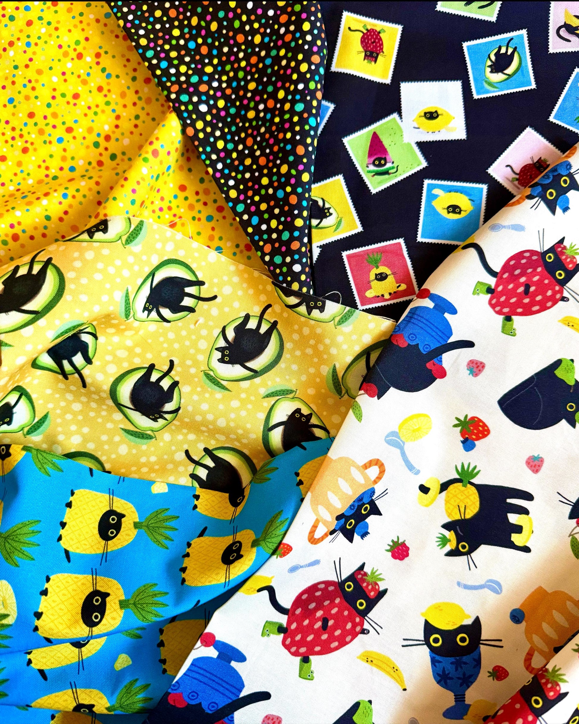 Fruity Kitty 6pc Fat Quarter Bundle