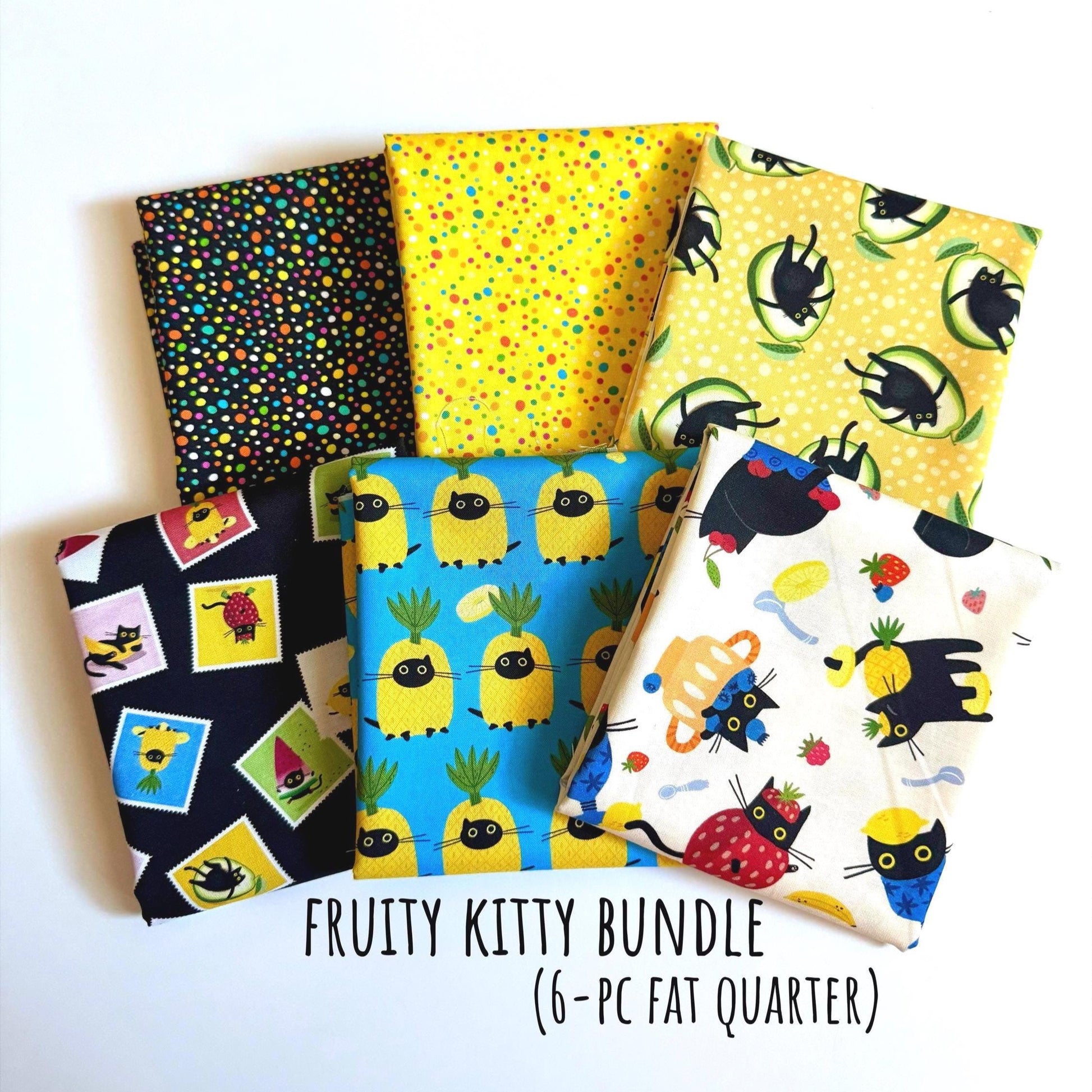 Fruity Kitty 6pc Fat Quarter Bundle