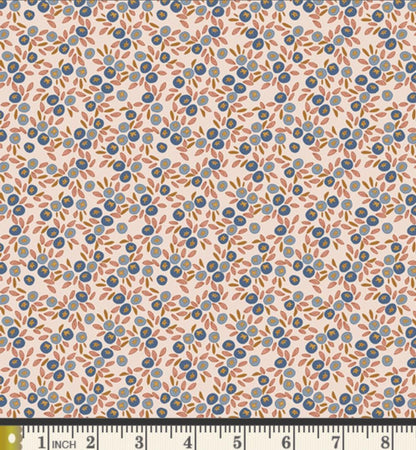 Blueberry Hill Fabric | Summer Homestead by Sewcial Bee Collective | Art Gallery Fabrics Blue Floral Cotton Fabric by the Yard