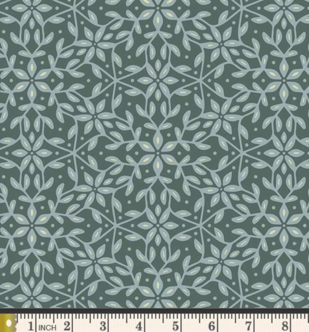 Climbing Ivy Fabric Sage | Summer Homestead by Sewcial Bee Collective | Art Gallery Fabrics Geometric Floral Cotton Fabric by the Yard