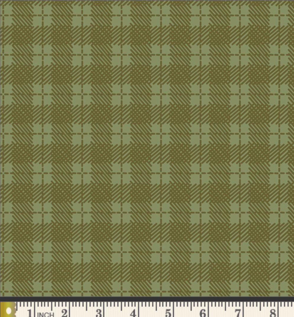 Countryside Plaid Fabric Sage | Summer Homestead by Sewcial Bee Collective | Art Gallery Fabrics Plaid Cotton Fabric by the Yard