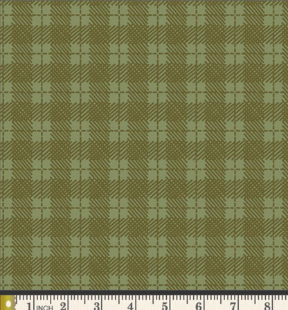 Countryside Plaid Fabric Sage | Summer Homestead by Sewcial Bee Collective | Art Gallery Fabrics Plaid Cotton Fabric by the Yard
