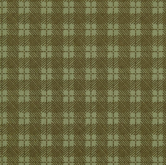 Countryside Plaid Fabric Sage | Summer Homestead by Sewcial Bee Collective | Art Gallery Fabrics Plaid Cotton Fabric by the Yard