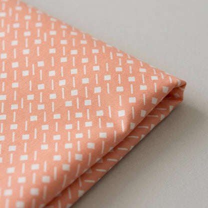Sprouted Seedlings Fabric Peach Geometric Blender Print | Summer Homestead by Sewcial Bee Collective | Art Gallery Fabrics Cotton Fabric