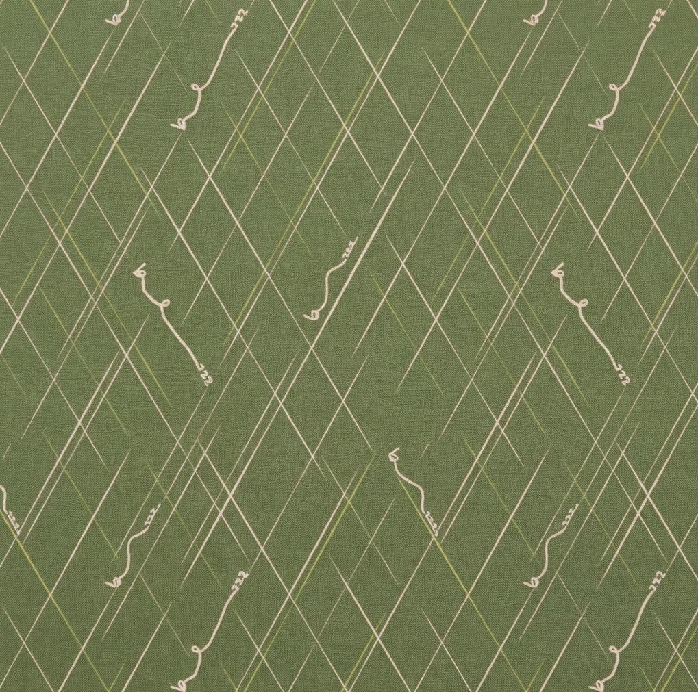 Bee Line Fabric Green Plaid Bee Stripe Print | Summer Homestead by Sewcial Bee Collective | Art Gallery Fabrics Cotton Fabric