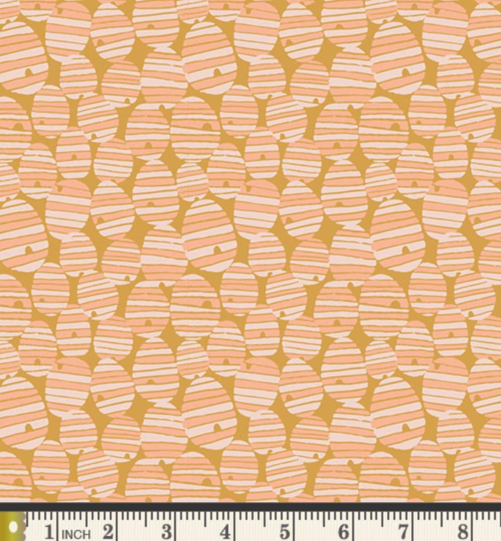 Hive & Seek Fabric Bee Hive Honeycomb Print | Summer Homestead by Sewcial Bee Collective | Art Gallery Fabrics Cotton Fabric