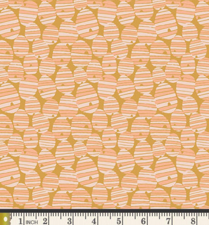 Hive & Seek Fabric Bee Hive Honeycomb Print | Summer Homestead by Sewcial Bee Collective | Art Gallery Fabrics Cotton Fabric