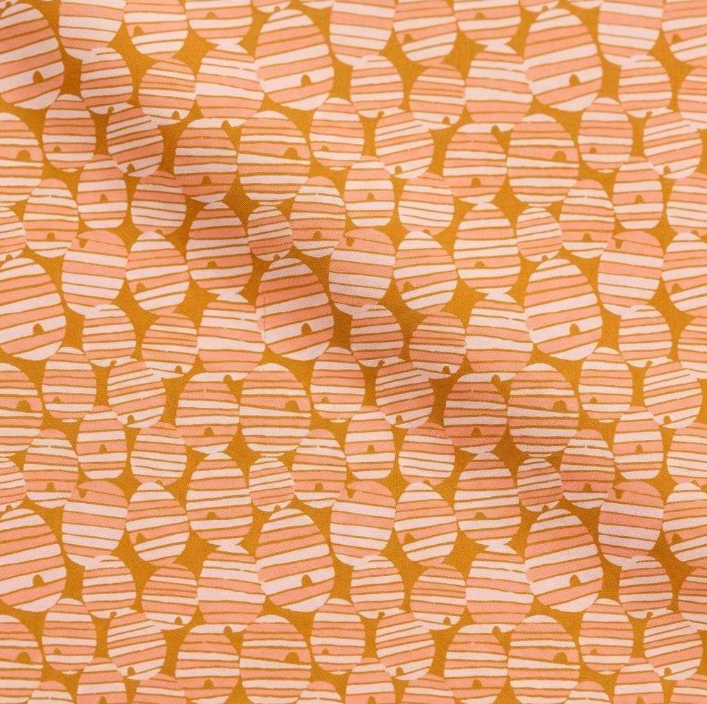 Hive & Seek Fabric Bee Hive Honeycomb Print | Summer Homestead by Sewcial Bee Collective | Art Gallery Fabrics Cotton Fabric