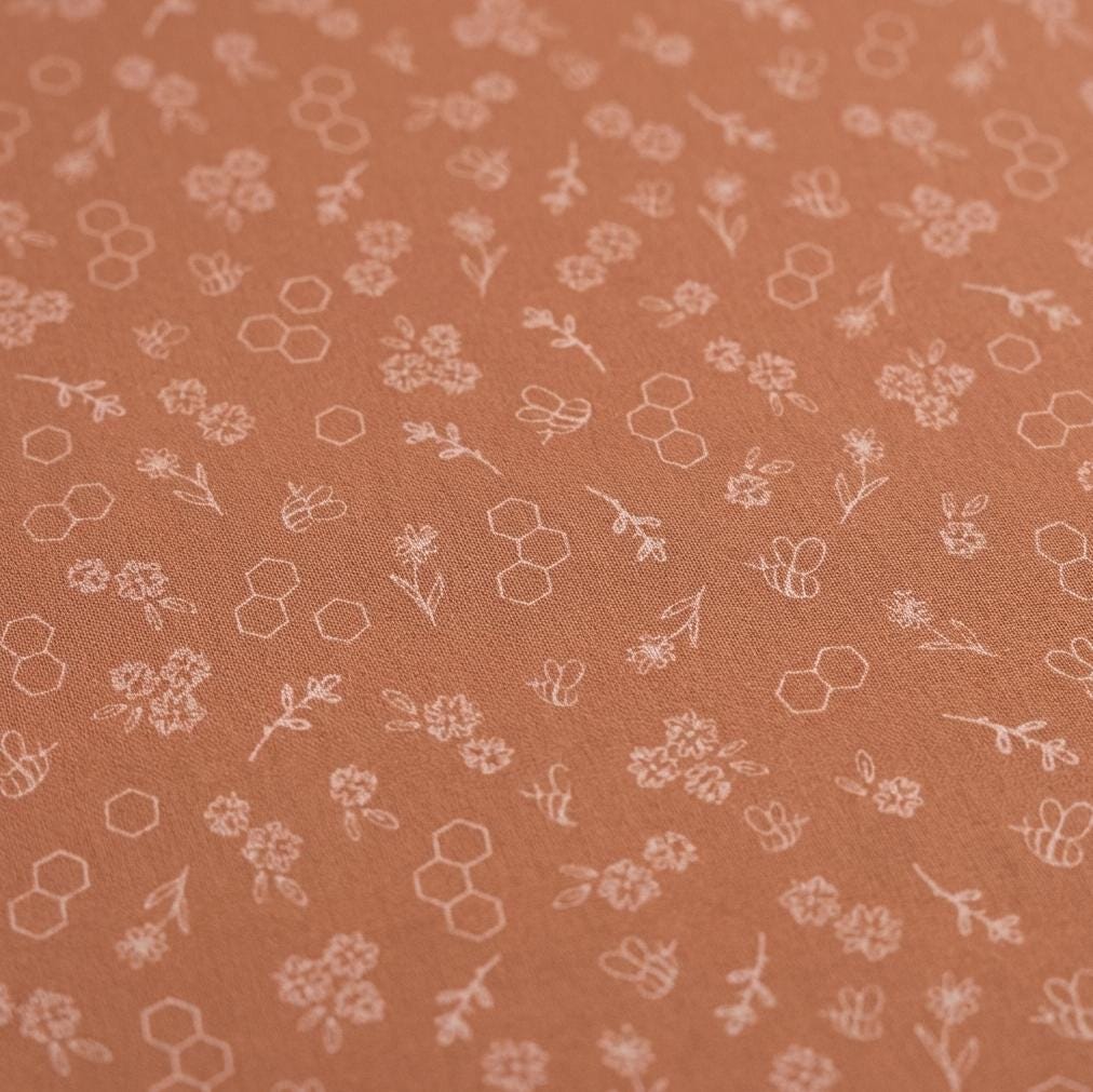 Bumble & Bloom Earthy Fabric Floral Bee Blender Print | Summer Homestead by Sewcial Bee Collective | Art Gallery Fabrics Cotton Fabric