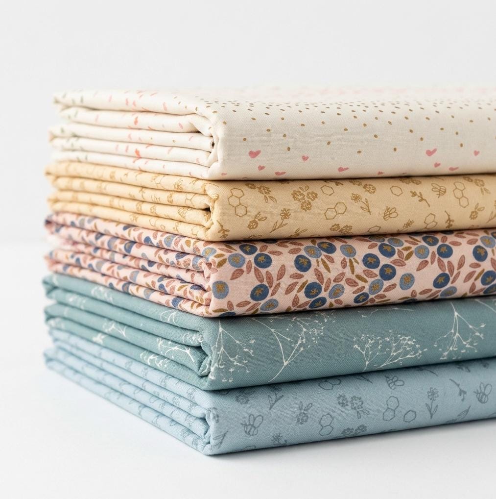 Vanilla Meadow Bundle, Fat Quarter Bundle (5 Pieces)