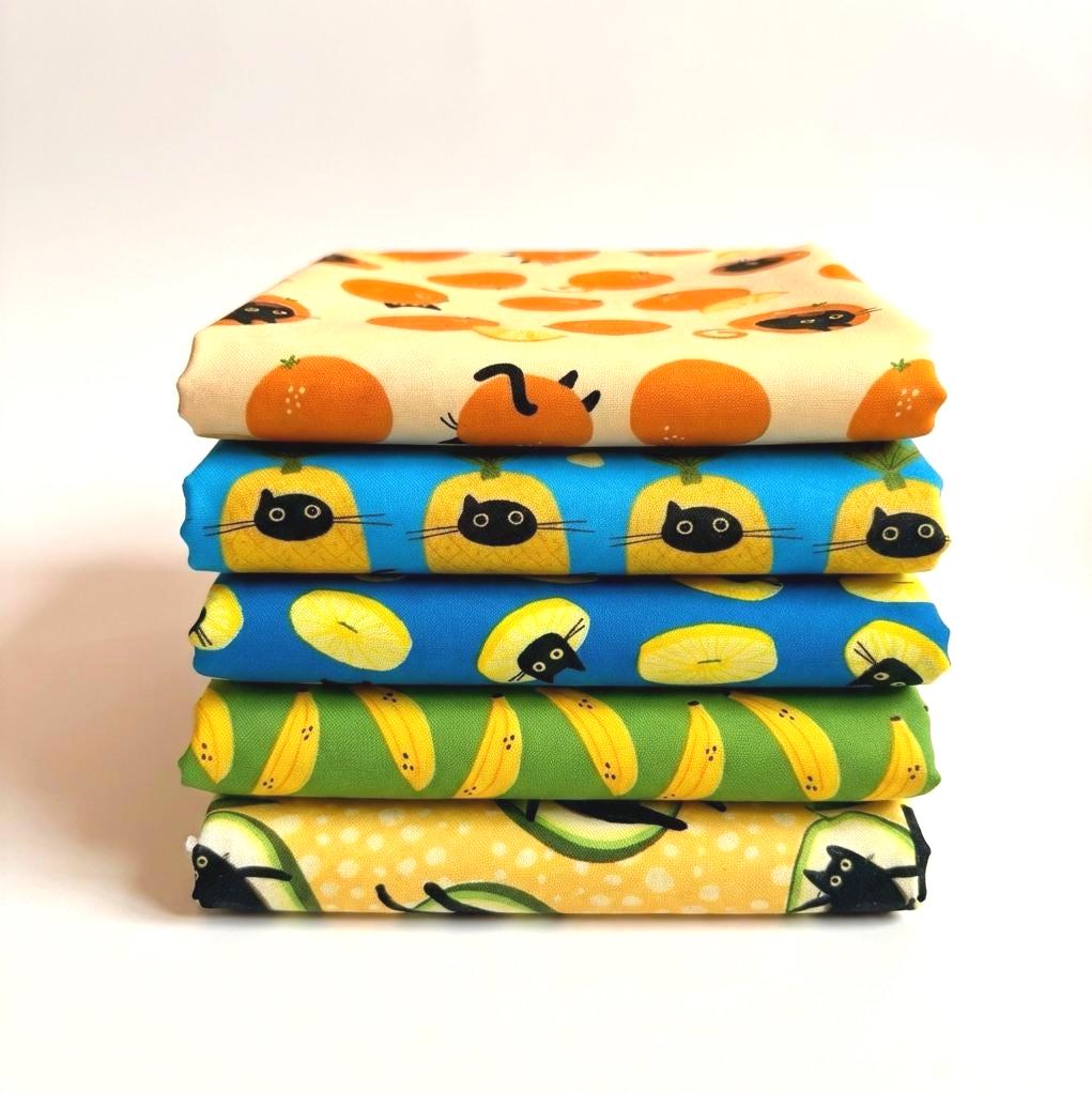 Banana Cat Club Fabric Bundle (5 pcs)