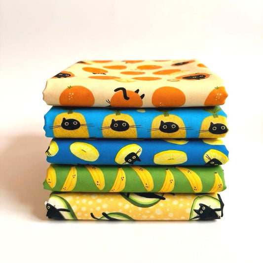Banana Cat Club Fabric Bundle (5 pcs)