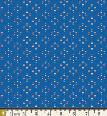 Lucy Sapphire Fabric by Art Gallery Fabrics | Minimo Collection by Amy Sinibaldi | Blue Geometric Cotton Fabric | Quilting Fabric Yardage