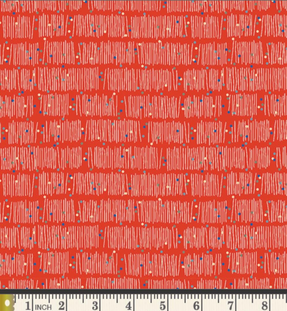 Books Galore Ruby Fabric by Art Gallery Fabrics | Minimo Collection by Amy Sinibaldi | Red Book Print Cotton Fabric | Quilting Fabric