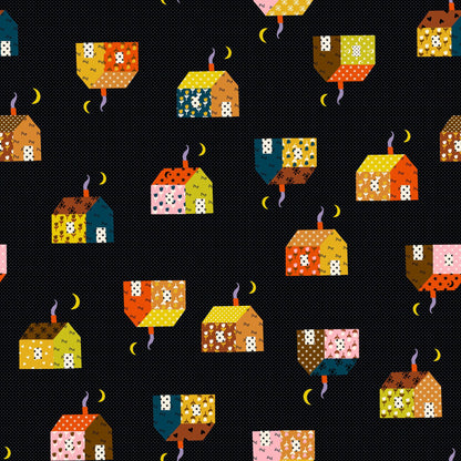 Mystic Fable Little House Soft Black Fabric by Alexia Abegg for Ruby Star Society | Quilting Cotton Yardage | RS4146 14