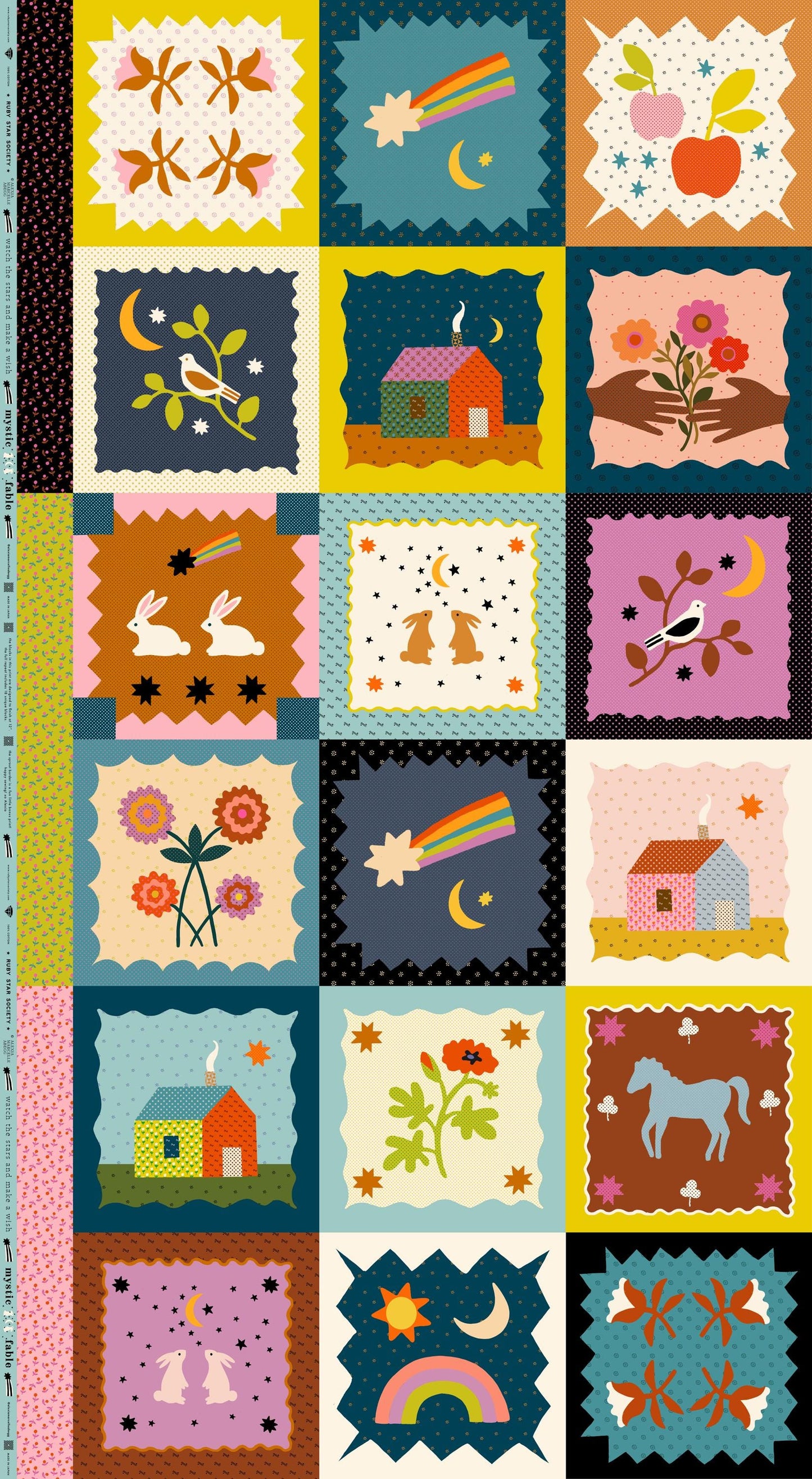 Mystic Fable Panel Galaxy Fabric by Alexia Abegg for Ruby Star Society | Quilt Panel Fabric | 24 Block Panel | RS4145 11