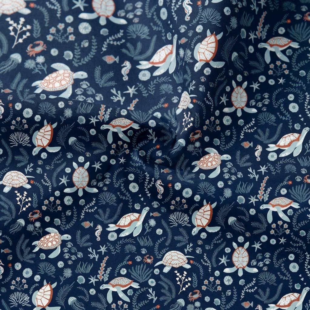 Turtley Cool – Marina | Shell We Dance? Collection | Dear Stella Fabrics