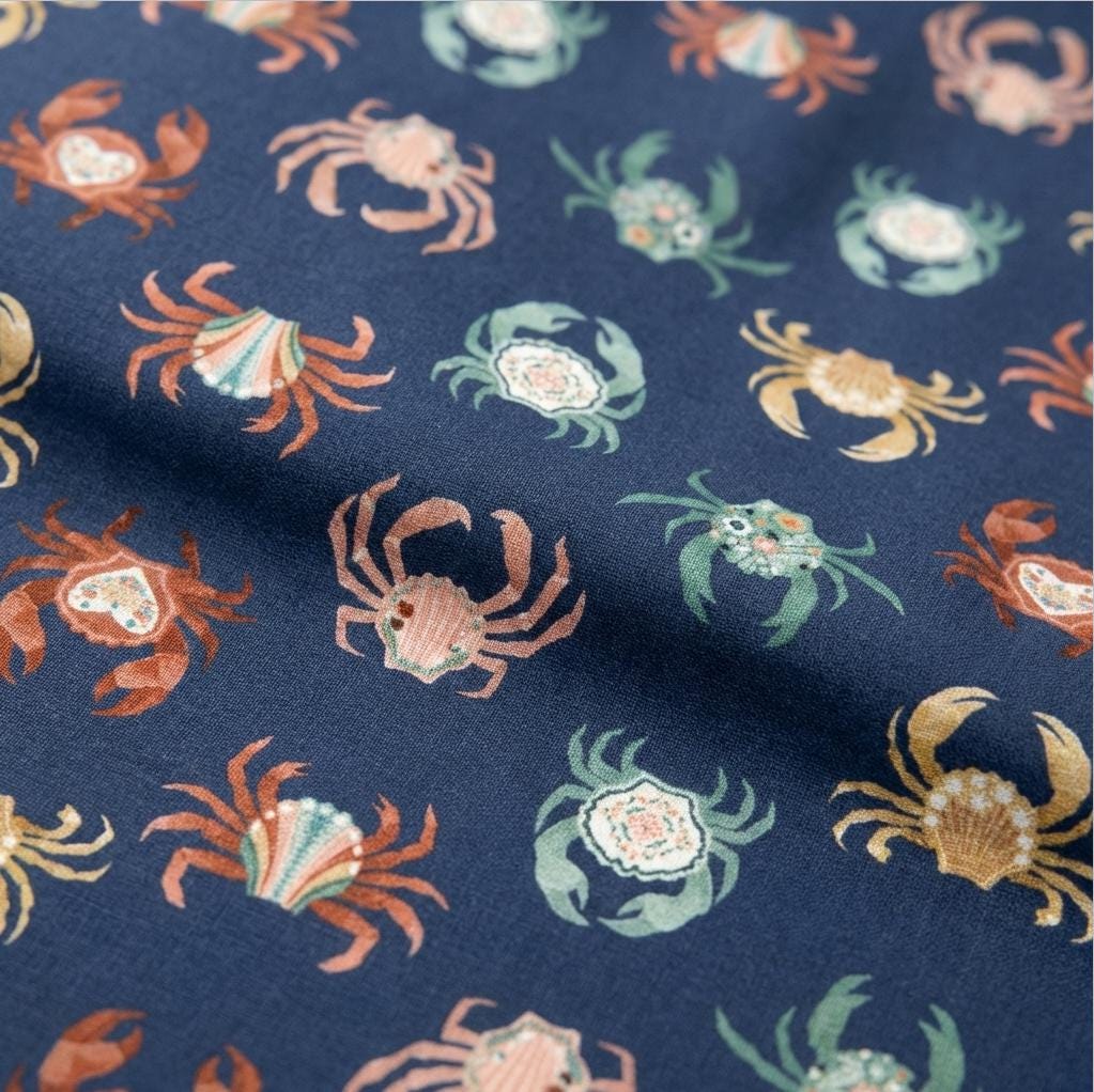 Crabulous – Marina | Shell We Dance? Collection | Dear Stella Fabrics