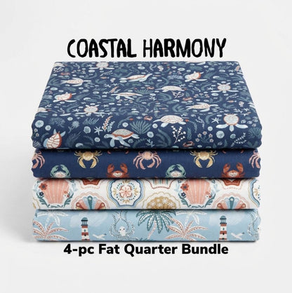 Shell We Dance? – Coastal Harmony Bundle (4-Piece Fat Quarter Bundle)