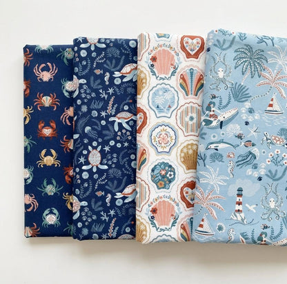 Shell We Dance? – Coastal Harmony Bundle (4-Piece Fat Quarter Bundle)