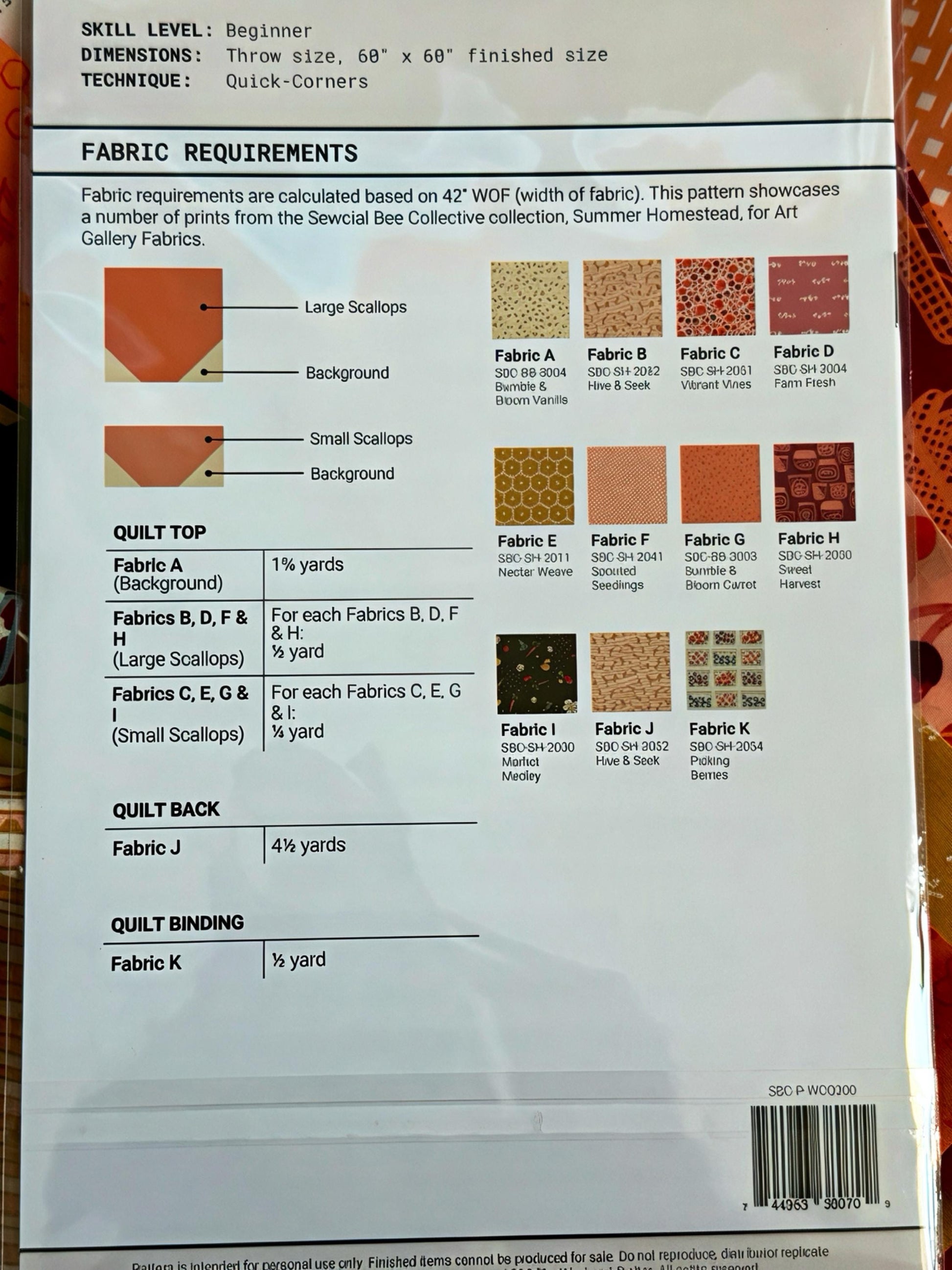 Summerberry Quilt Kit, Summer Homestead Quilt Top Kit, Strawberry Quilt Kit, Art Gallery Fabrics Sewcial Bee Collective, Beginner Quilt Kit