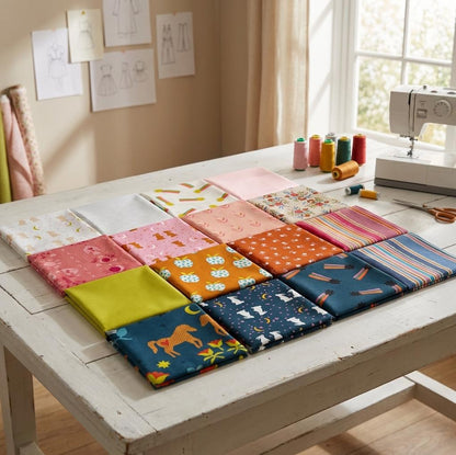 Mystery Fawn Starlit Fable Fat Quarter Bundle – 16 Piece Curated Fabric Bundle – AGF Starling + Mystic Fable Quilting Cotton