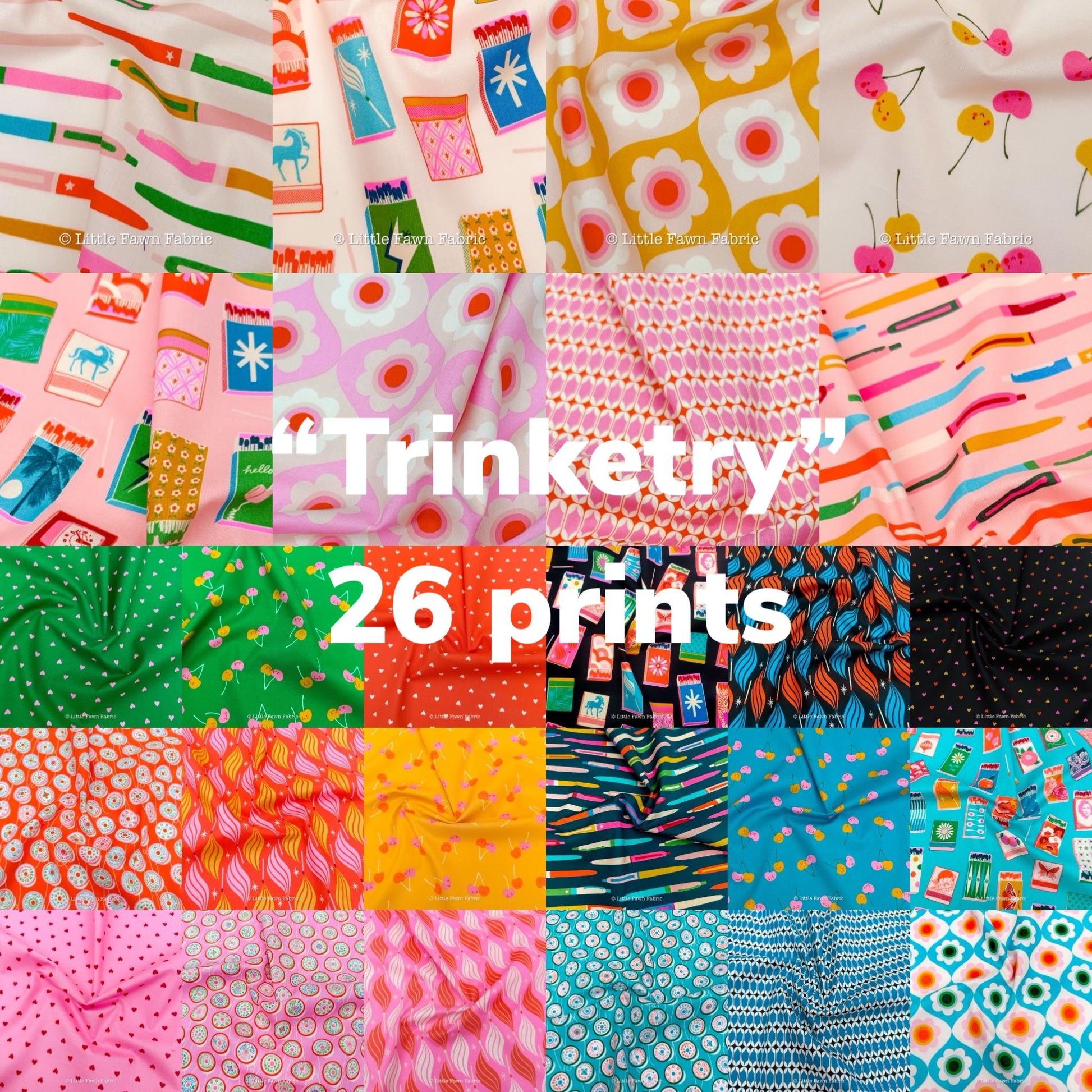 Trinketry Essential Plus Fat Quarter Bundle – 26 Piece Curated Set – Ruby Star Society Fabric – Quilt Ready Cotton Bundle