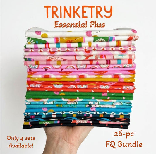 Trinketry Essential Plus Fat Quarter Bundle – 26 Piece Curated Set – Ruby Star Society Fabric – Quilt Ready Cotton Bundle
