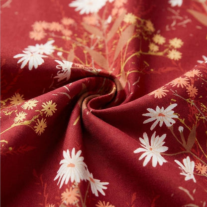 Summer’s Bounty Red Floral Fabric | Art Gallery Fabrics Summer Homestead | Rustic Wildflower Quilting Cotton by the Yard