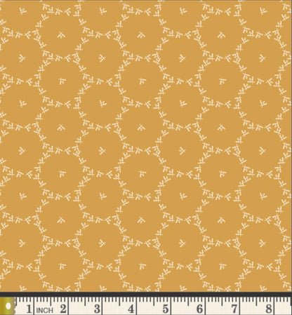 Nectar Weave Mustard Fabric | Sewcial Bee Collective for Art Gallery Fabrics | Summer Homestead Quilting Cotton by the Yard