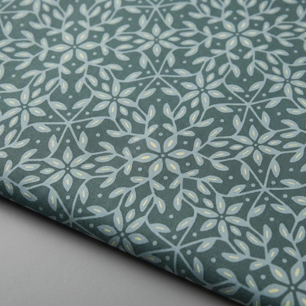 Climbing Ivy Fabric Sage | Summer Homestead by Sewcial Bee Collective | Art Gallery Fabrics Geometric Floral Cotton Fabric by the Yard