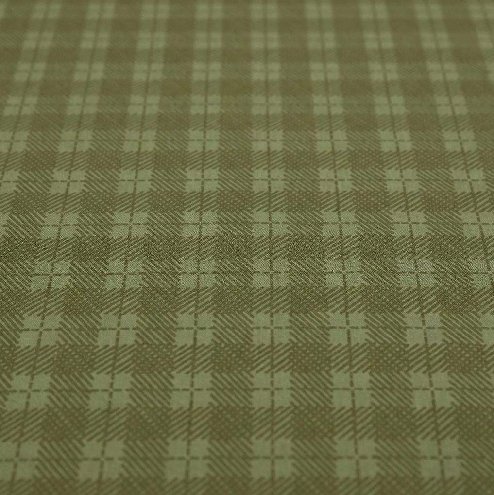Countryside Plaid Fabric Sage | Summer Homestead by Sewcial Bee Collective | Art Gallery Fabrics Plaid Cotton Fabric by the Yard