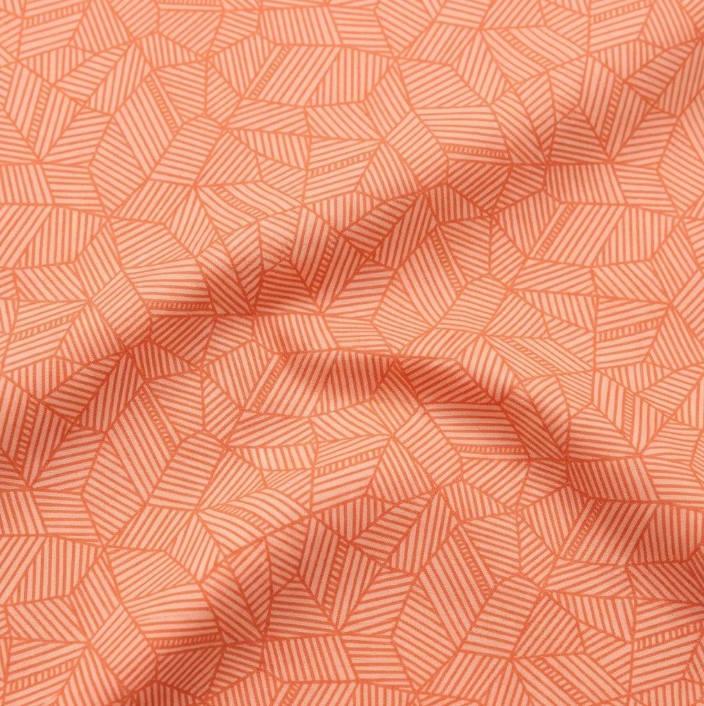 Bountiful Fields Coral Fabric | Summer Homestead by Sewcial Bee Collective | Art Gallery Fabrics Geometric Blender Cotton Fabric