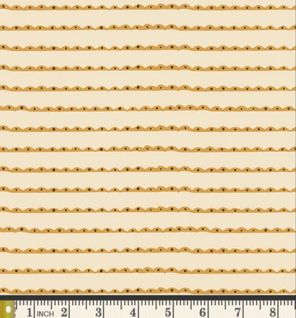 Dreamy Lace Stripe Fabric Cream | Summer Homestead by Sewcial Bee Collective | Art Gallery Fabrics Scallop Stripe Cotton Fabric