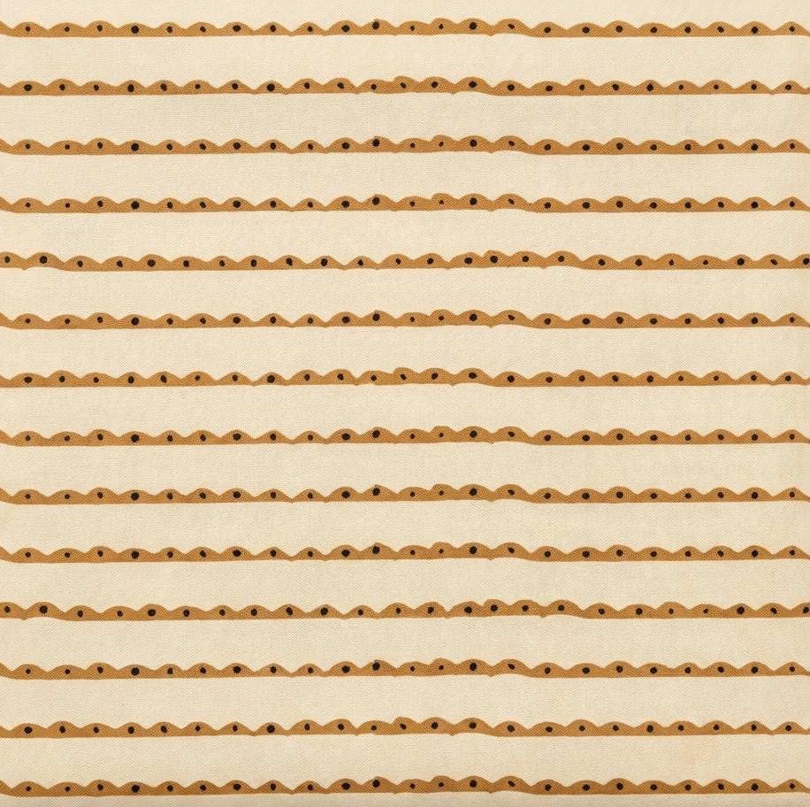 Dreamy Lace Stripe Fabric Cream | Summer Homestead by Sewcial Bee Collective | Art Gallery Fabrics Scallop Stripe Cotton Fabric