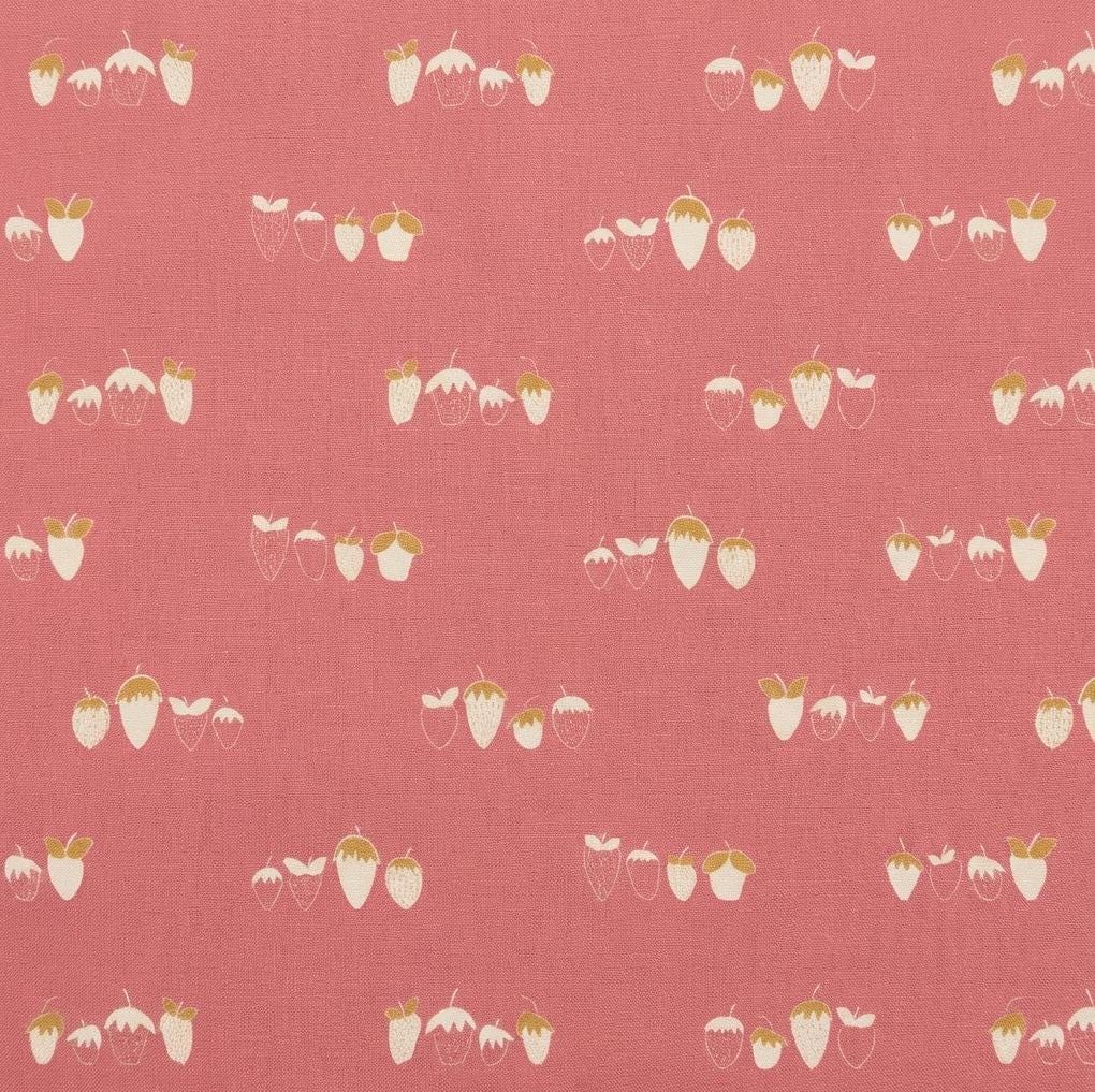Farm Fresh Strawberry Fabric Pink Fruit Print | Summer Homestead by Sewcial Bee Collective | Art Gallery Fabrics Cotton Fabric