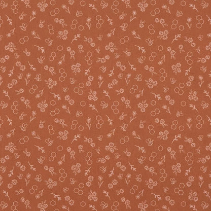 Bumble & Bloom Earthy Fabric Floral Bee Blender Print | Summer Homestead by Sewcial Bee Collective | Art Gallery Fabrics Cotton Fabric