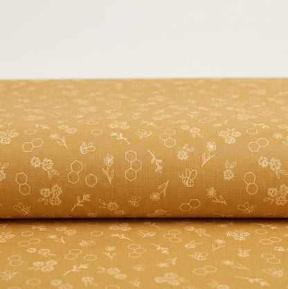 Bumble & Bloom Honey Fabric Bee Floral Blender Print | Summer Homestead by Sewcial Bee Collective | Art Gallery Fabrics Cotton Fabric