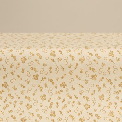 Bumble & Bloom Vanilla Fabric Low Volume Bee Floral Print | Summer Homestead by Sewcial Bee Collective | Art Gallery Fabrics Cotton Fabric