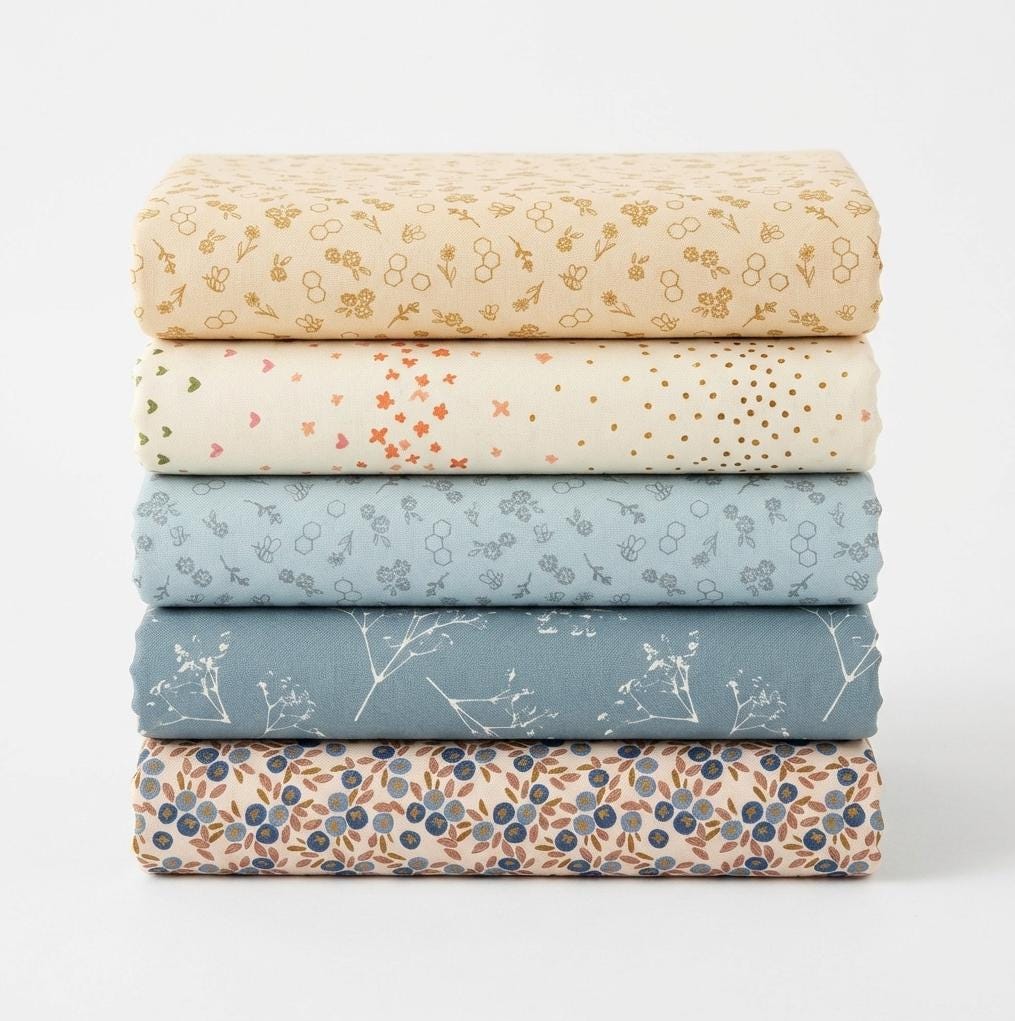Vanilla Meadow Bundle, Fat Quarter Bundle (5 Pieces)