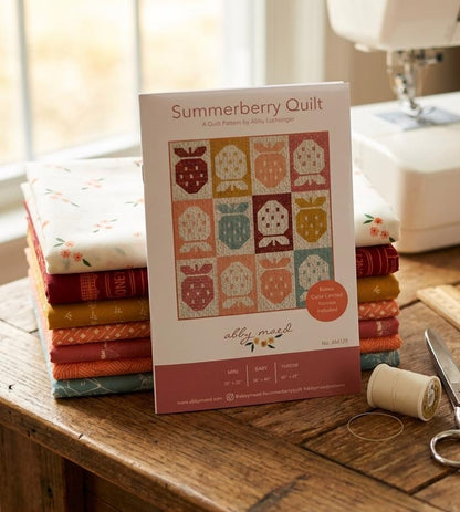 Summerberry Quilt Kit, Summer Homestead Quilt Top Kit, Strawberry Quilt Kit, Art Gallery Fabrics Sewcial Bee Collective, Beginner Quilt Kit