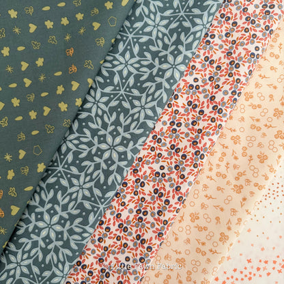 Golden Meadow Garden FQ Bundle, 10 Piece AGF Summer Homestead Fabric Bundle, Floral Quilting Cotton, Honey & Green Farmhouse Fabric Set