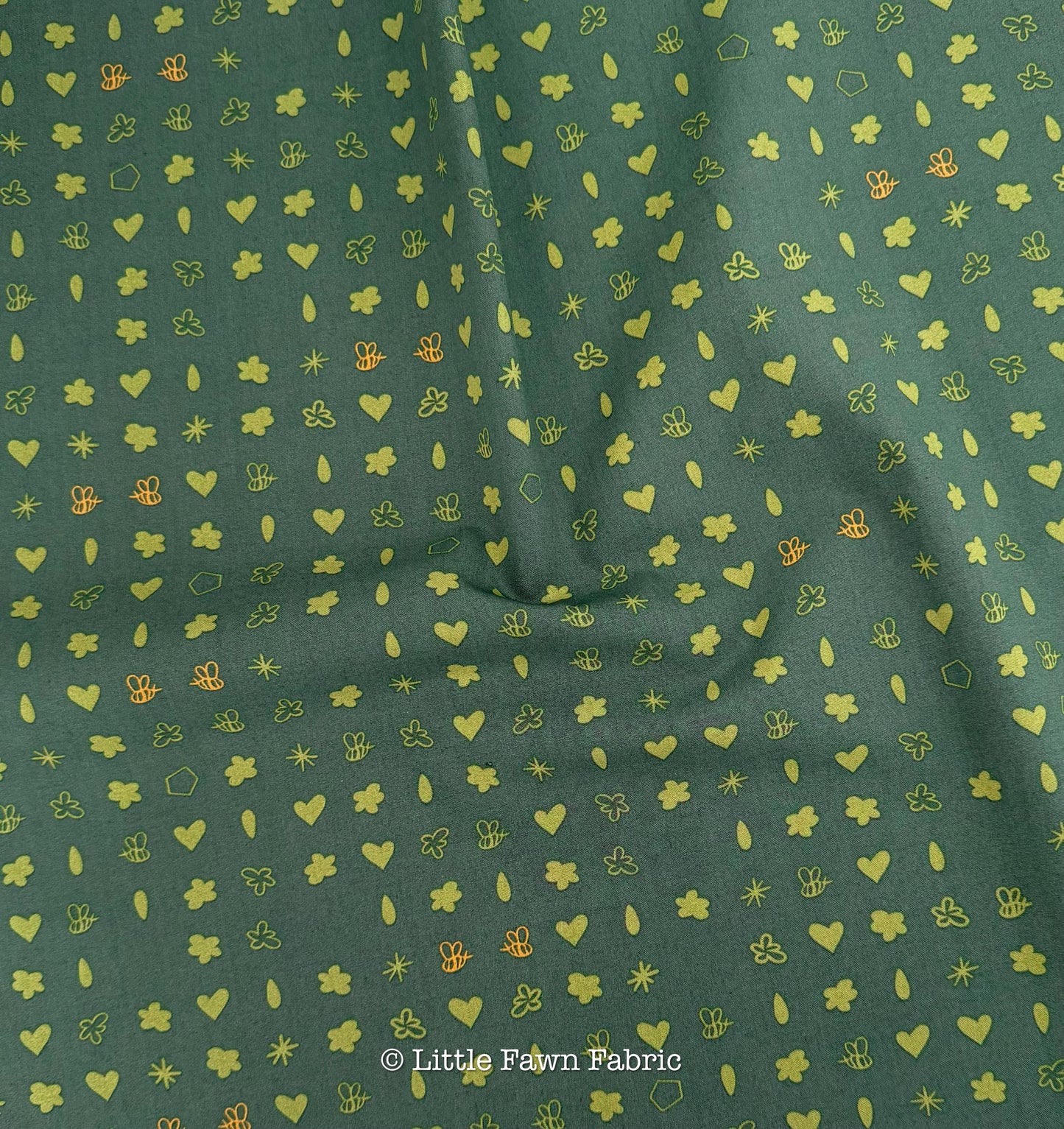 Golden Meadow Garden FQ Bundle, 10 Piece AGF Summer Homestead Fabric Bundle, Floral Quilting Cotton, Honey & Green Farmhouse Fabric Set