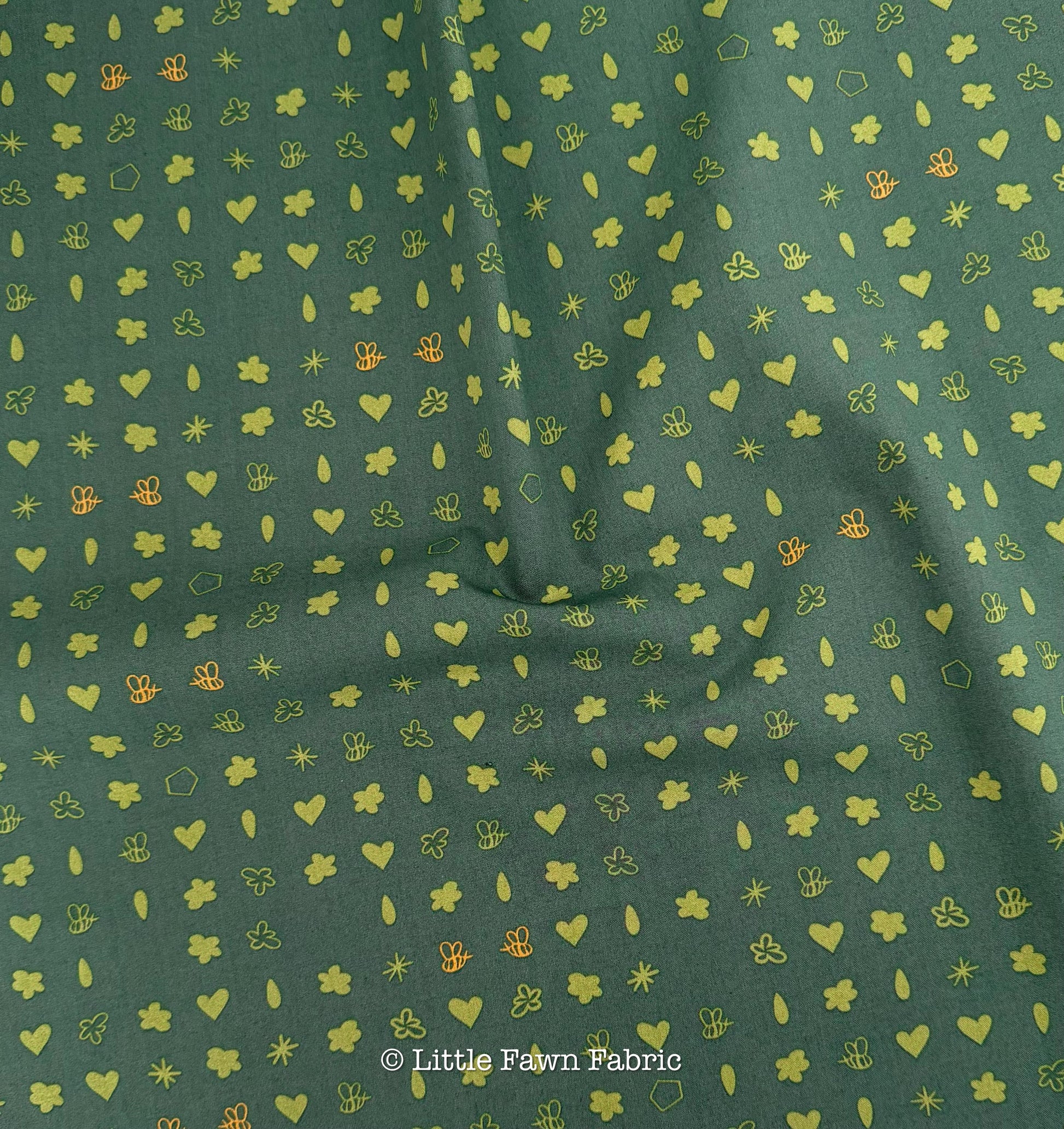 Golden Meadow Garden FQ Bundle, 10 Piece AGF Summer Homestead Fabric Bundle, Floral Quilting Cotton, Honey & Green Farmhouse Fabric Set