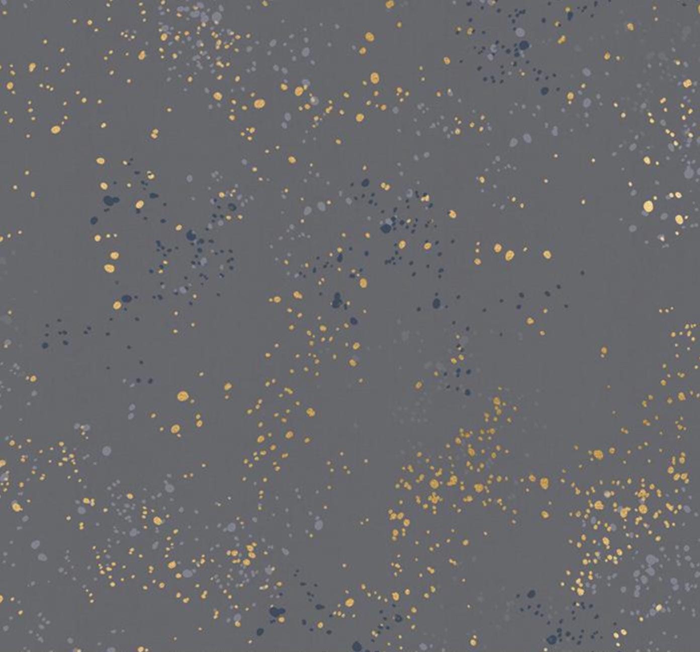 Speckled Metallic Cloud RS5027 60M Ruby Star Society Fabric – Grey Gold Speckled Cotton by Rashida Coleman Hale – Quilting Fabric Yardage